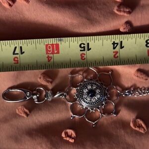 Elegant Silver Floral lanyard Necklace